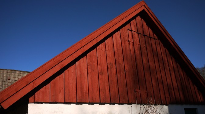 Enstrykning med linoljefärg